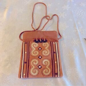 Craft Link Crossbody Handbag String Strap Cotton Made in Vietnam NWOT Gorgeous